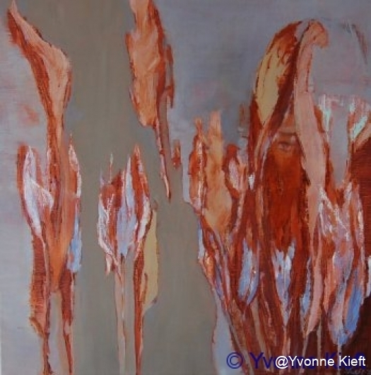 Zonder titel, olieverf op doek 60x60cm. Yvonne Kieft 2010