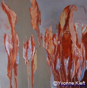 Zonder titel, olieverf op doek 60x60cm. Yvonne Kieft 2010