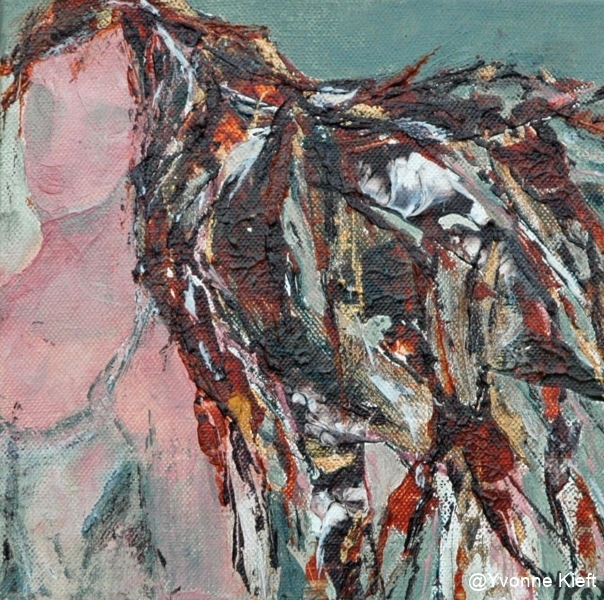 Femme-Rouge-acryl-op-doek-Y.-Kieft-05-2007-_20x20cm