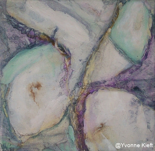 Close, olieverf, potlood op doek 20x20 cm.Y. Kieft 2014