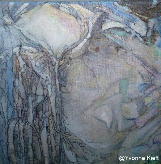 ●Close-New Born, olieverf gem. techn. 20x20 cm. Y. Kieft 2014