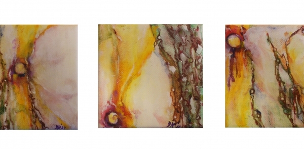 Florale-XI-def-olieverf-op-3-doekjes-10x10-Y.Kieft-2011