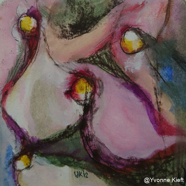 Florale XV I gem. techn. papier 15,5x15,5 cm Y. Kieft 2012