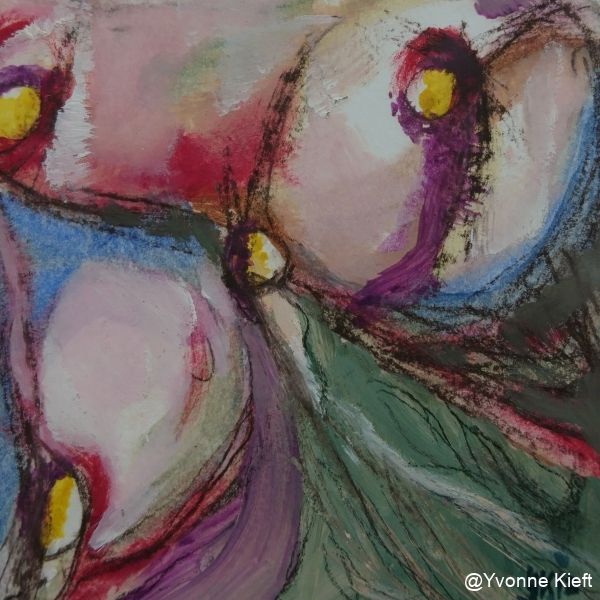 Florale XV II gem. techn. papier 15,5x15,5 cm Y. Kieft 2012