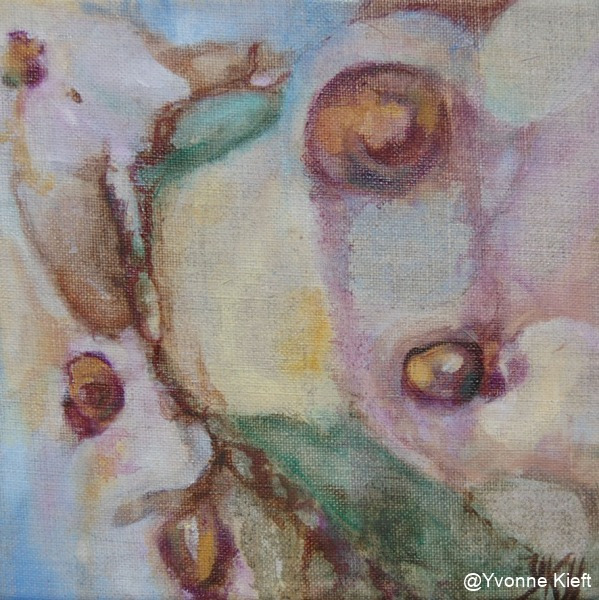 Florale VIII, olieverf op doek 20x20 Yvonne Kieft 2011