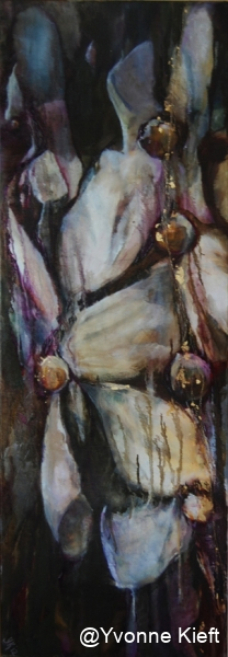 Florale VI, olieverf gem. techn. doek 0.40x1.20 2011-2012 Yvonne Kieft