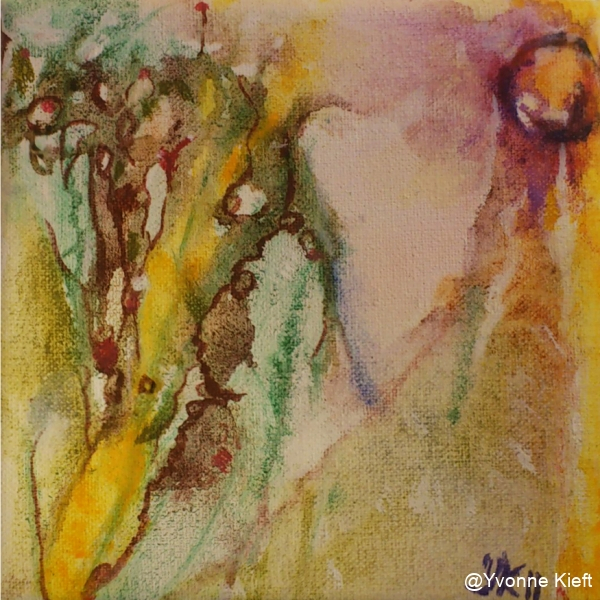 Florale XI a olieverf op doekje 10x10 Y.Kieft 2011