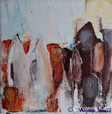 ●Landschappelijk I, acryl 10x10cm. ●Yvonne Kieft 2009