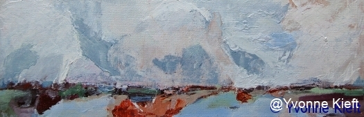 Friesland II, acryl 10x30 cm. 2009 Yvonne Kieft